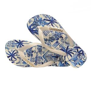 Havaianas x Farm Rio blue street tropical Rio de
Janeiro sandals flip flops
